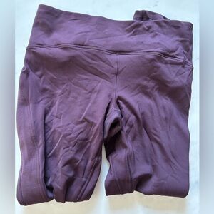 Lulumon fleece lined leggings with reflective details, size 12. Full length